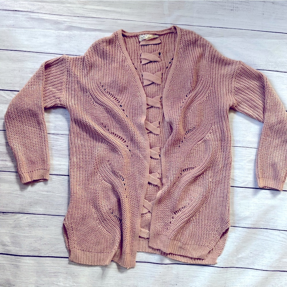 Cardigan Knit Sweater Women Size Medium